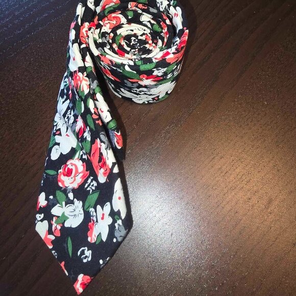 Nordstrom Men's Shop Floral Skinny Tie - Picture 2 of 6